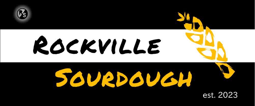 Rockville Sourdough banner with a picture of wheat